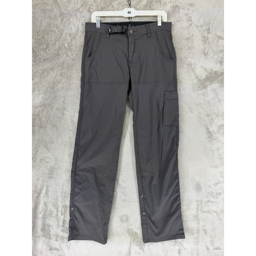 prAna Pants Mens 30x34 Stretch Zion Charcoal Gray Hiking Cargo EUC